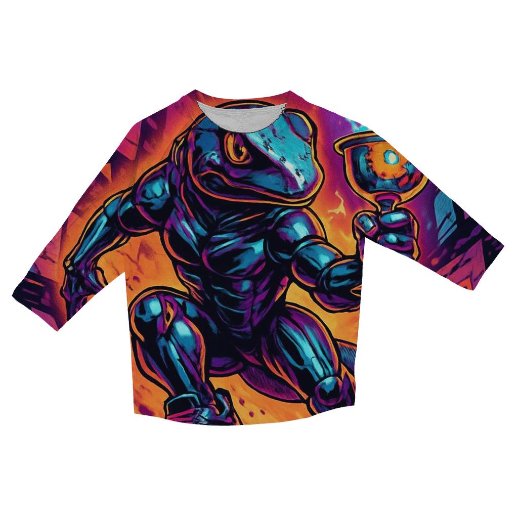 Neon Lizard Grail Runner custom 3/4 sleeve shirts