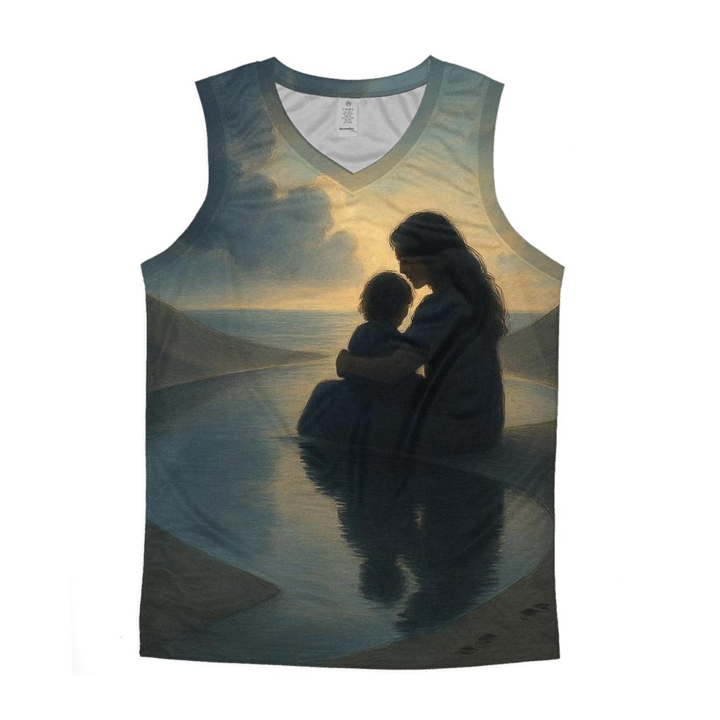 The Quiet Harbor Where Every Storm Learns To Rest graphic print tank tops