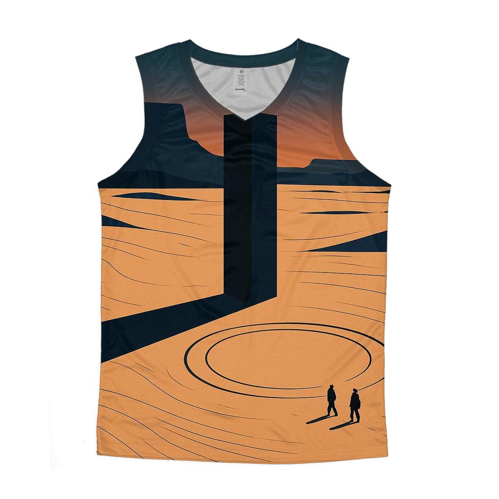 Desert Monolith Time Portal cotton sleeveless tops