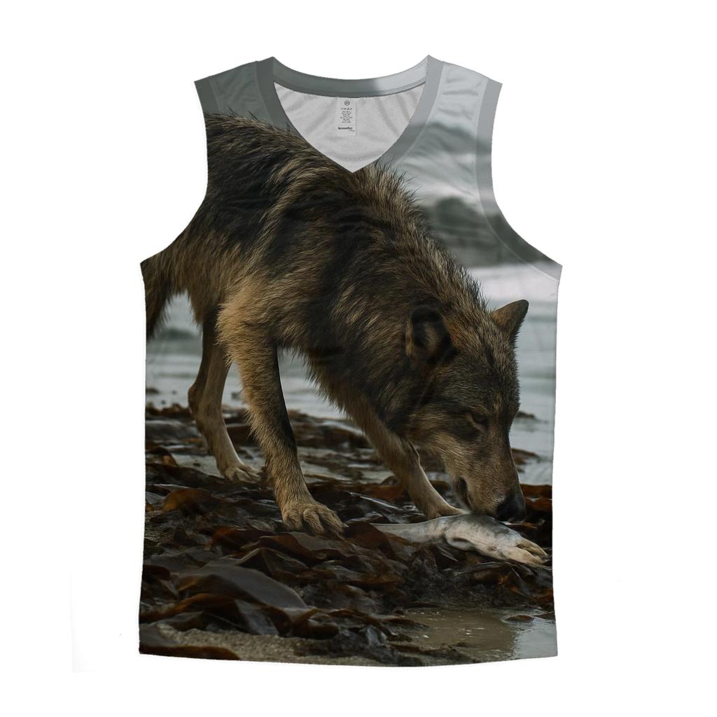 Coastal Wolf Kelp Forage casual summer tank tops