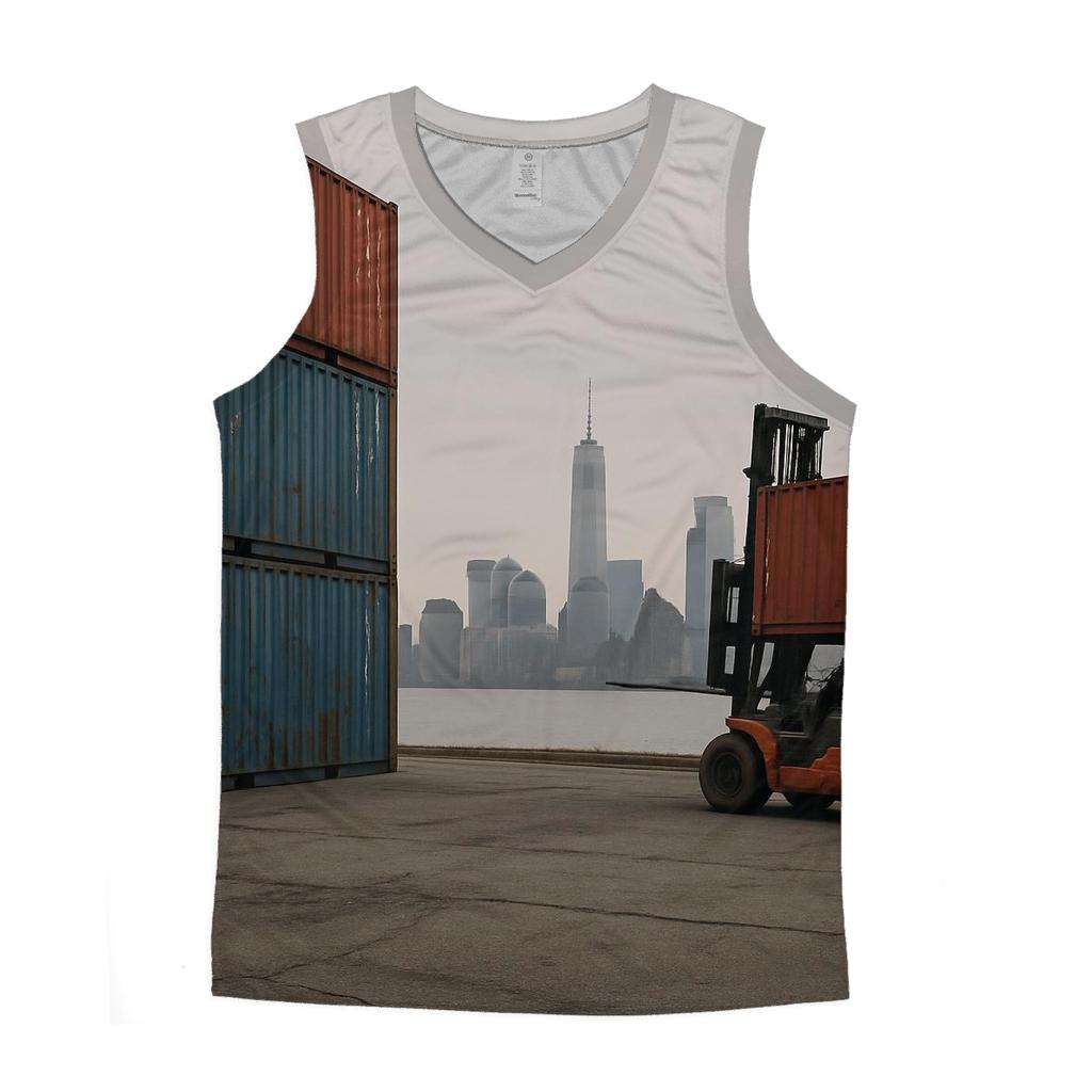 Maritime Freight Foreground At Red Hook custom tank tops