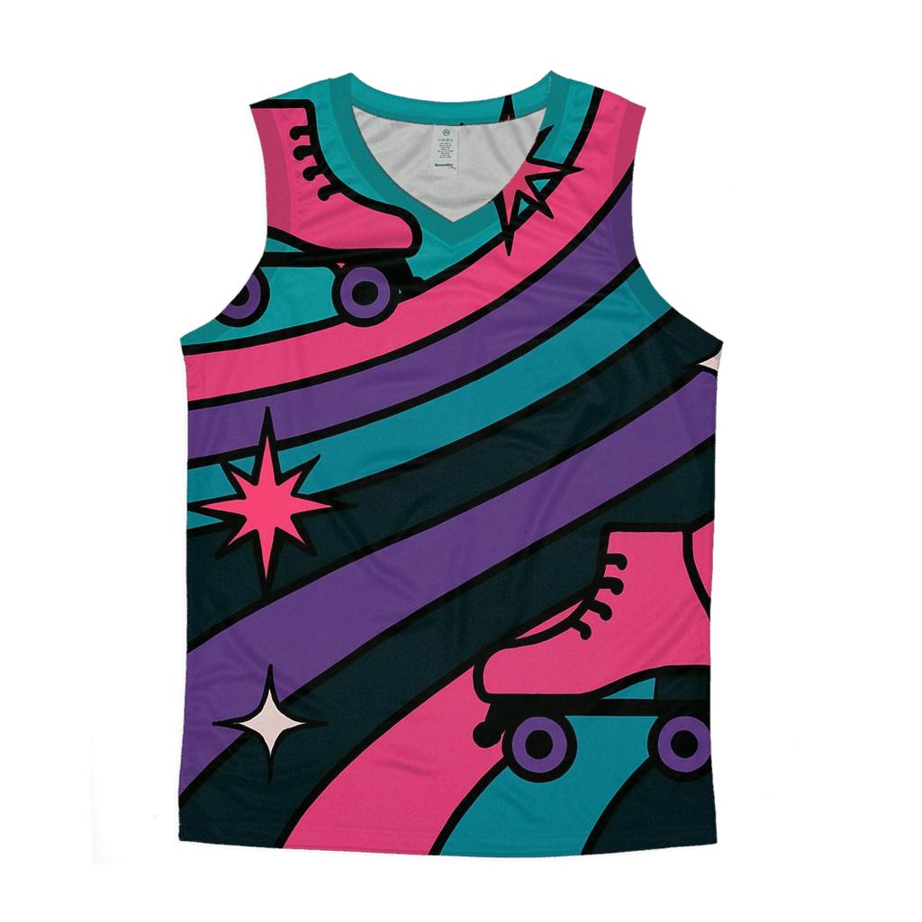 Roller Rink Neon Lanes trendy fitted tank tops