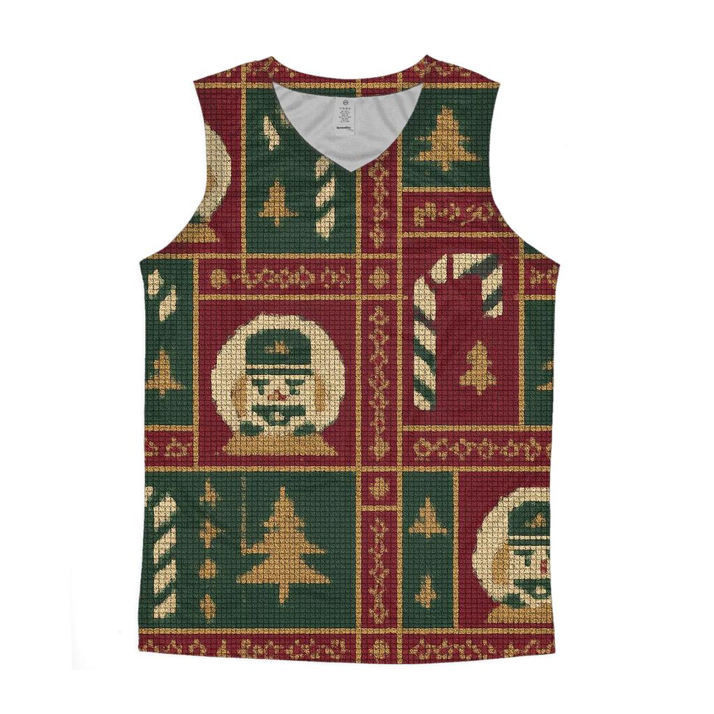 Nutcracker Snow Globe Panel Quilt Design casual summer tank tops