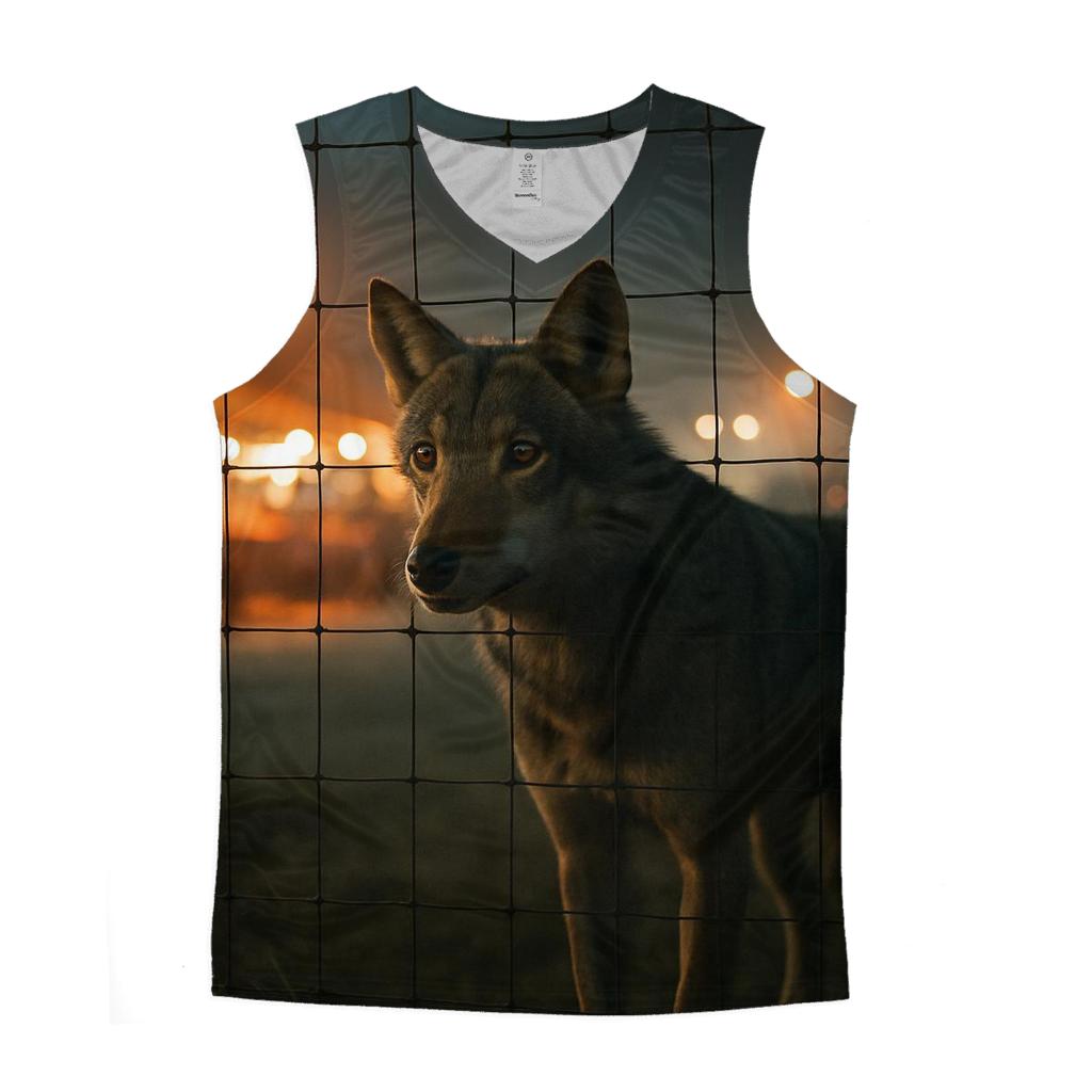 Night Market Fence Line Wolf designer workout tanks