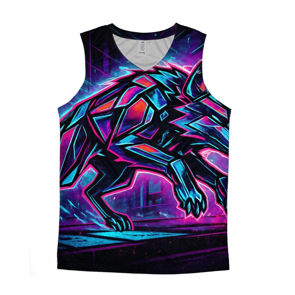 Neon Rift Streetrunner Wolf trendy fitted tank tops