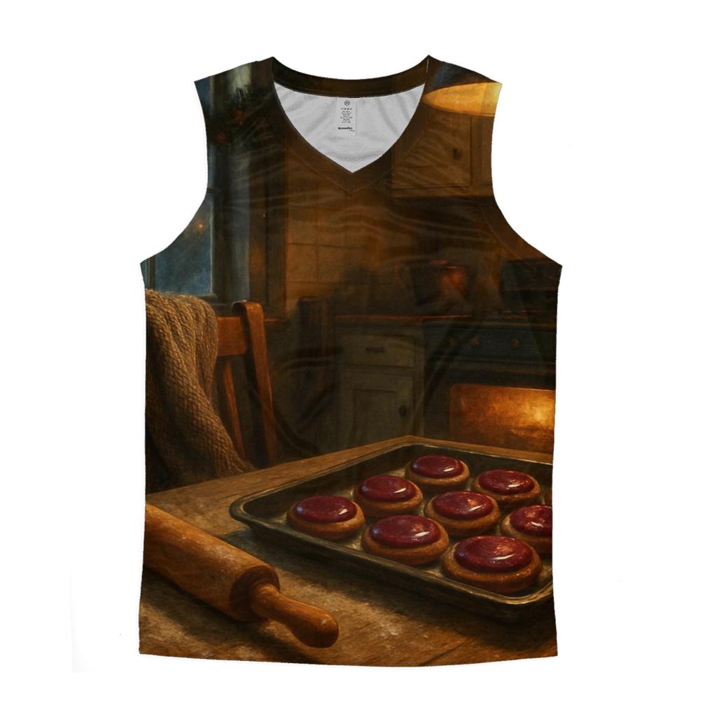 Sugarplum Kitchen At Midnight Baking sports performance tank tops