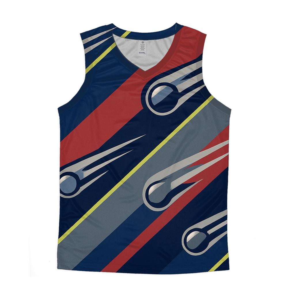Chromed Comet Racing Stripes graphic print tank tops