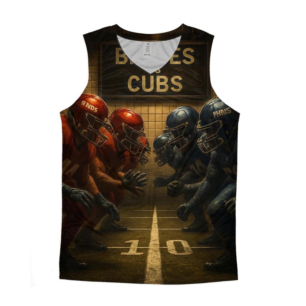Subway Tunnel Huddle Break Showdown cotton sleeveless tops