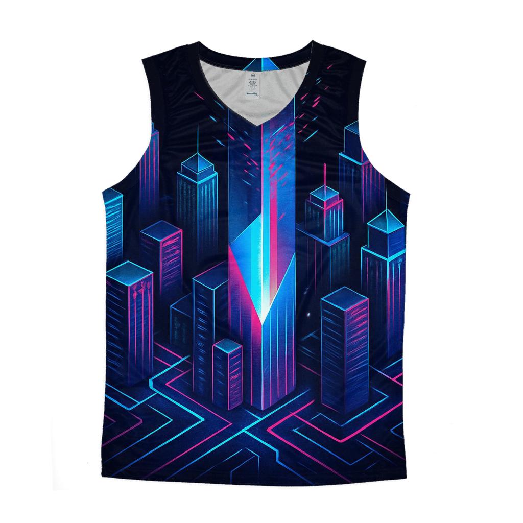 Glitch Prism City Poster stylish racerback tanks