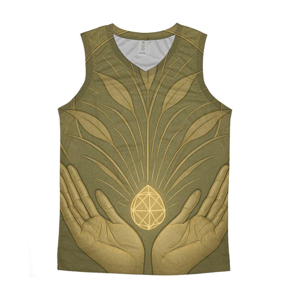 Hands Of Light And Seed Geometry stylish racerback tanks