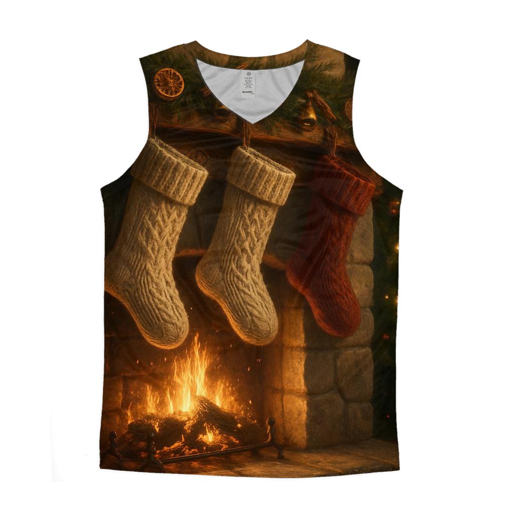 Fireside Stockings And Snowy Silence cotton sleeveless tops