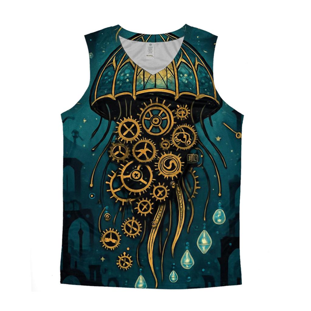 Clockwork Jellyfish Cathedral designer workout tanks