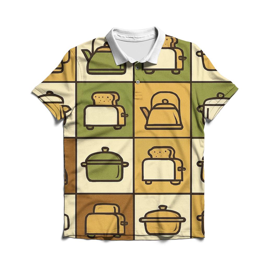 Avocado Kitchen Tile Groove casual sports polo shirts