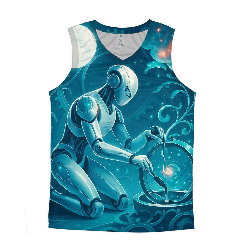 Clockwork Orbit Garden graphic print tank tops