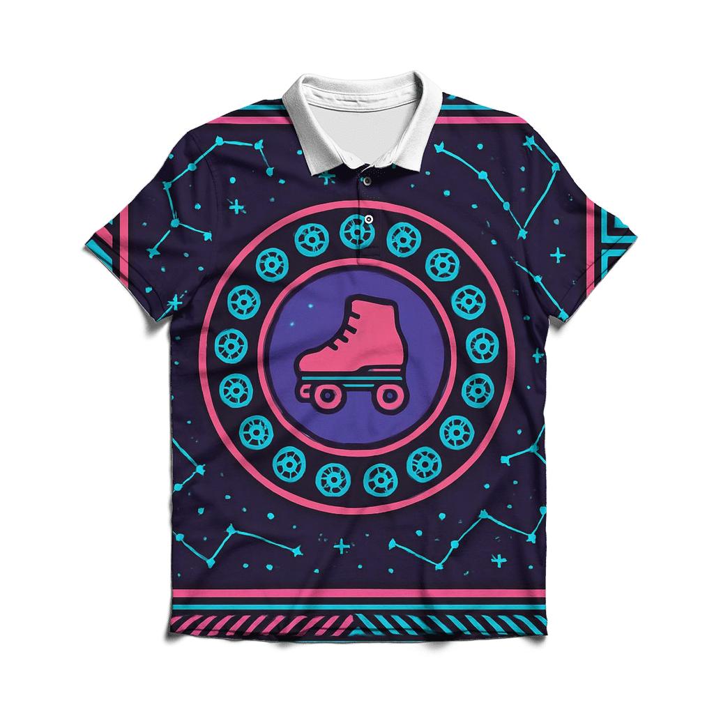 Laser Roller Rink Constellations branded logo polo shirts