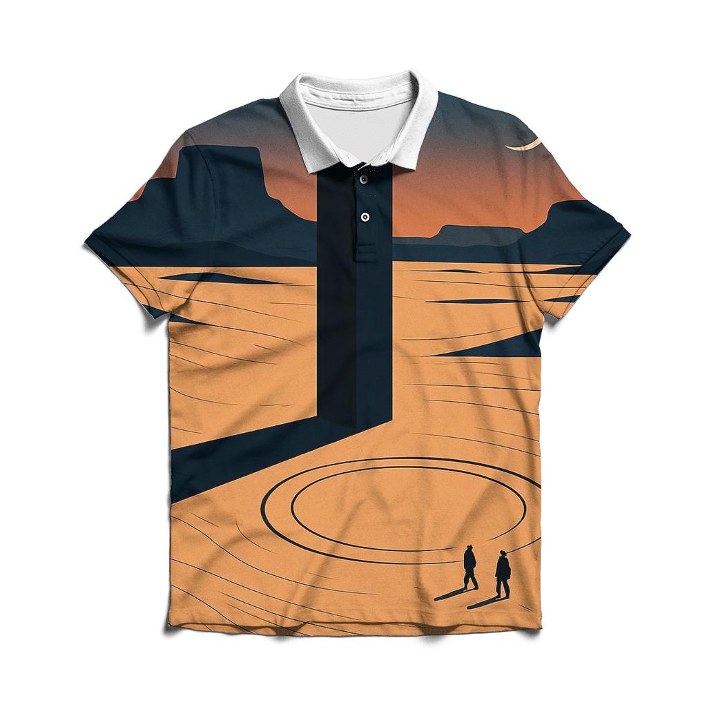 Desert Monolith Time Portal classic pique polos