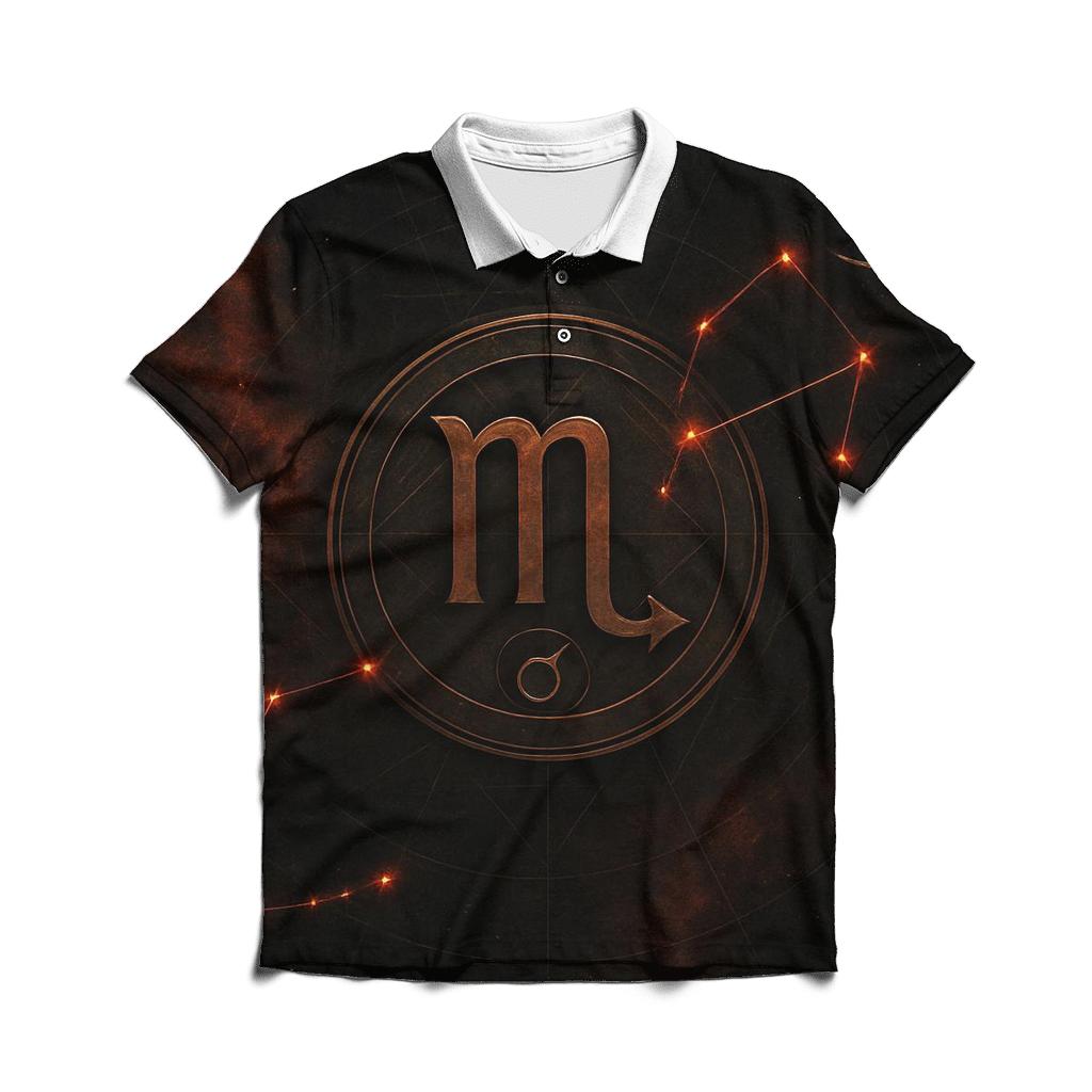 Scorpio Mars Retrograde Talisman Design stylish collar polo tees