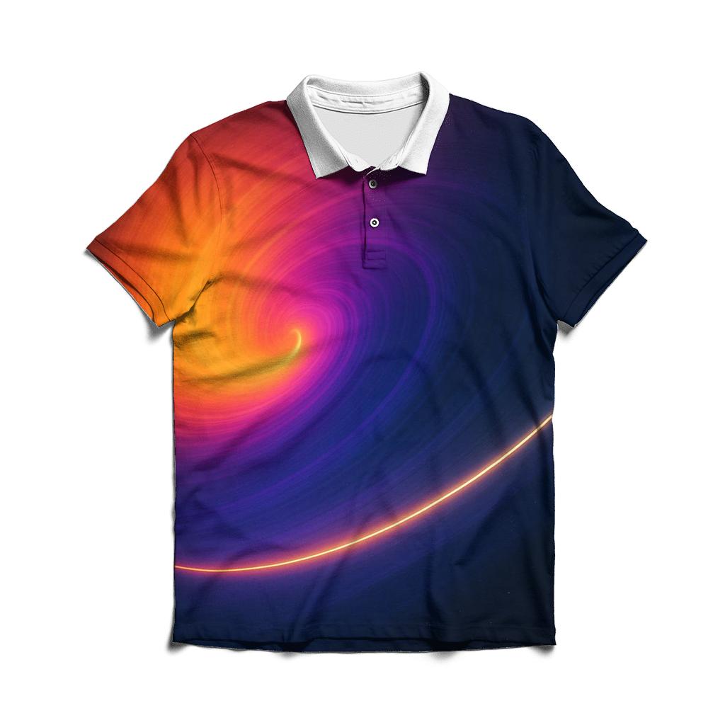 Solar Flare Ring Gradient custom polo shirts
