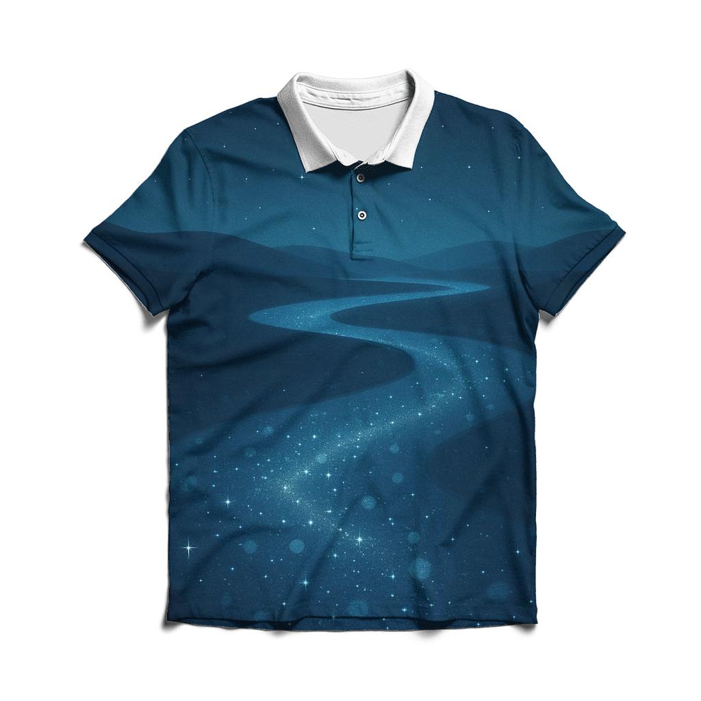 River Of Quiet Constellations branded logo polo shirts