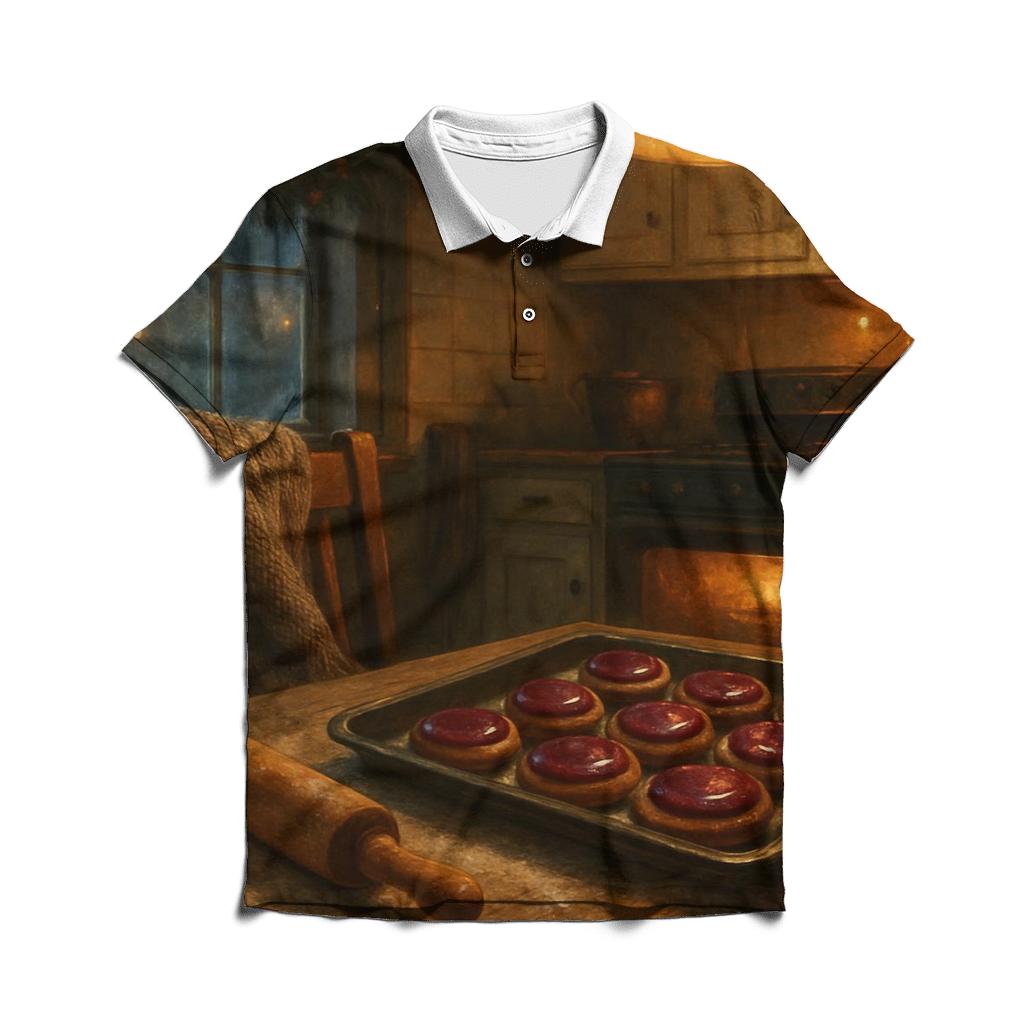 Sugarplum Kitchen At Midnight Baking personalized polo shirts