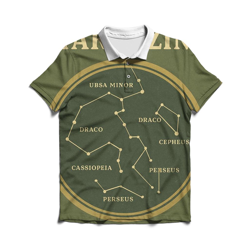 Retro Observatory Field Guide Cover personalized polo shirts