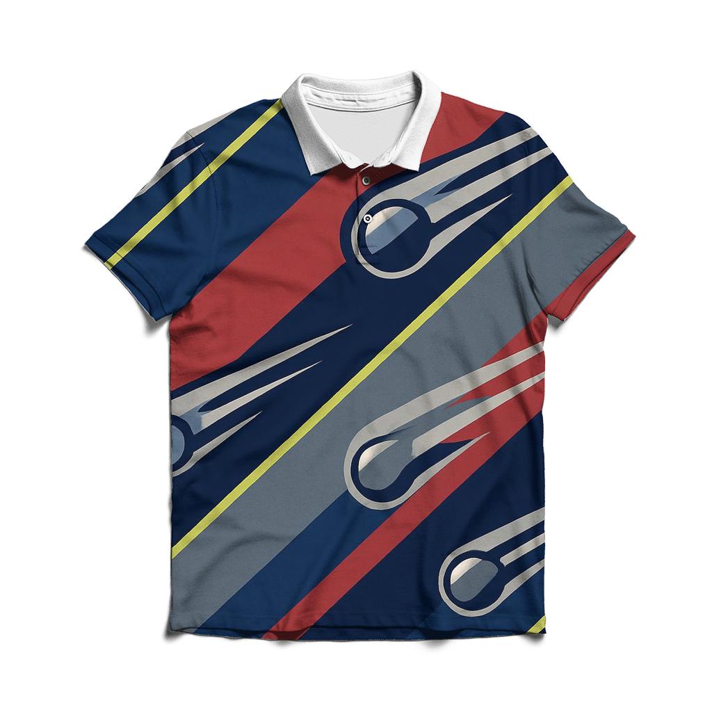 Chromed Comet Racing Stripes designer slim fit polos