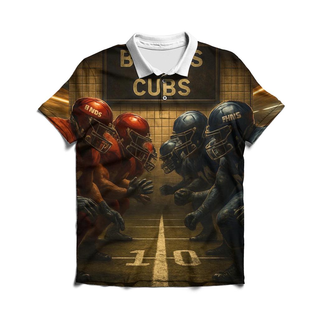 Subway Tunnel Huddle Break Showdown personalized polo shirts