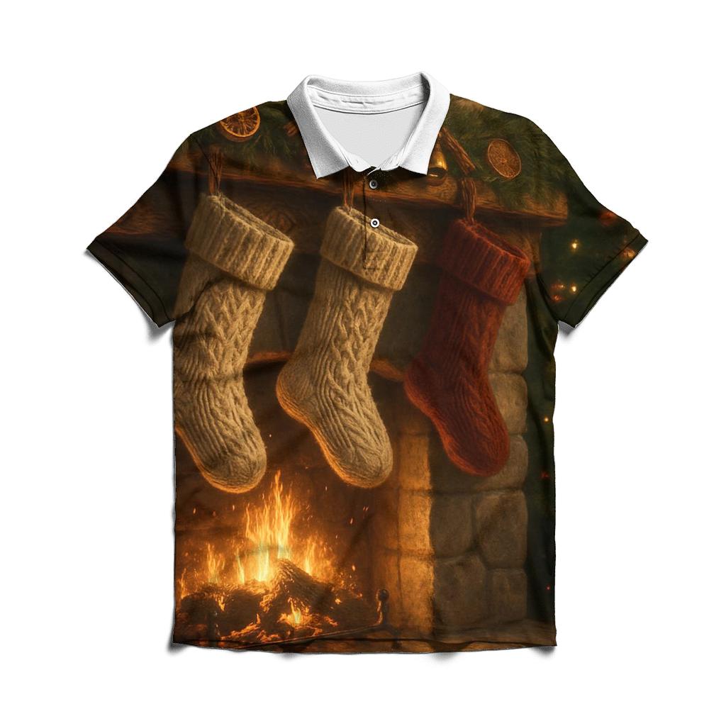 Fireside Stockings And Snowy Silence classic pique polos