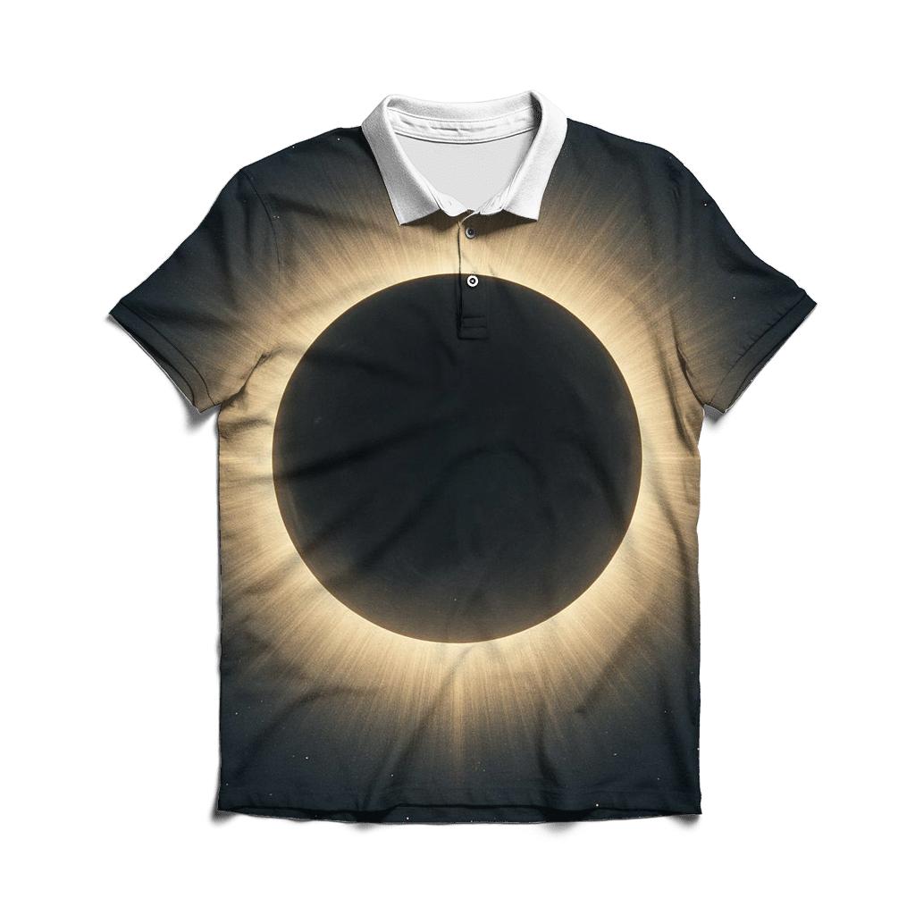 Eclipse Corona Petal Halos custom polo shirts