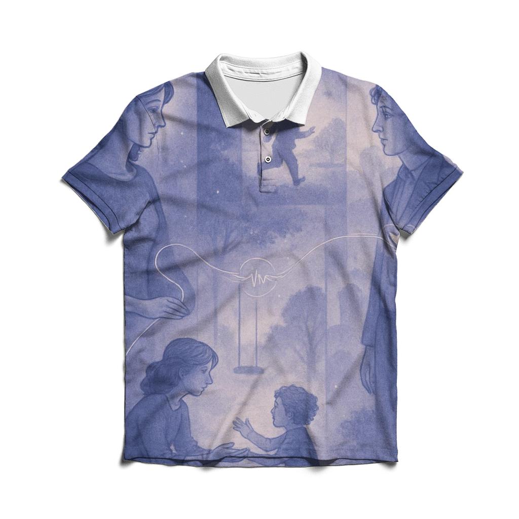 The Invisible Thread That Tethers Two Hearts Across Every Distance premium cotton polo shirts