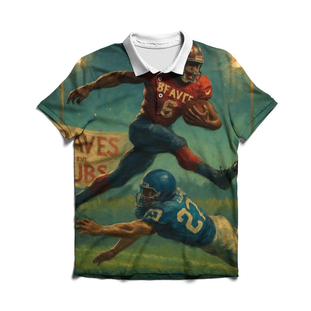 Cornfield Night Lights Rivalry Charge premium cotton polo shirts