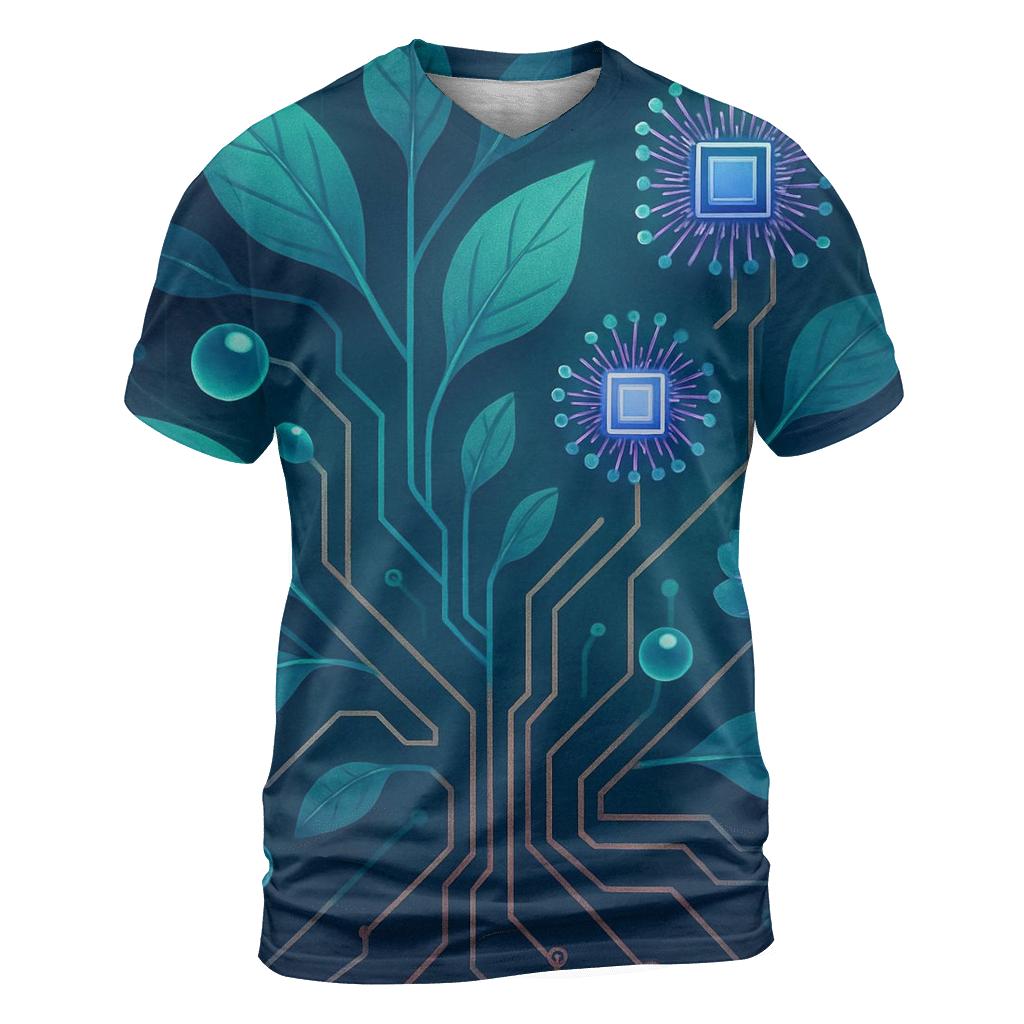 Aurora Circuit Garden designer pattern shirts