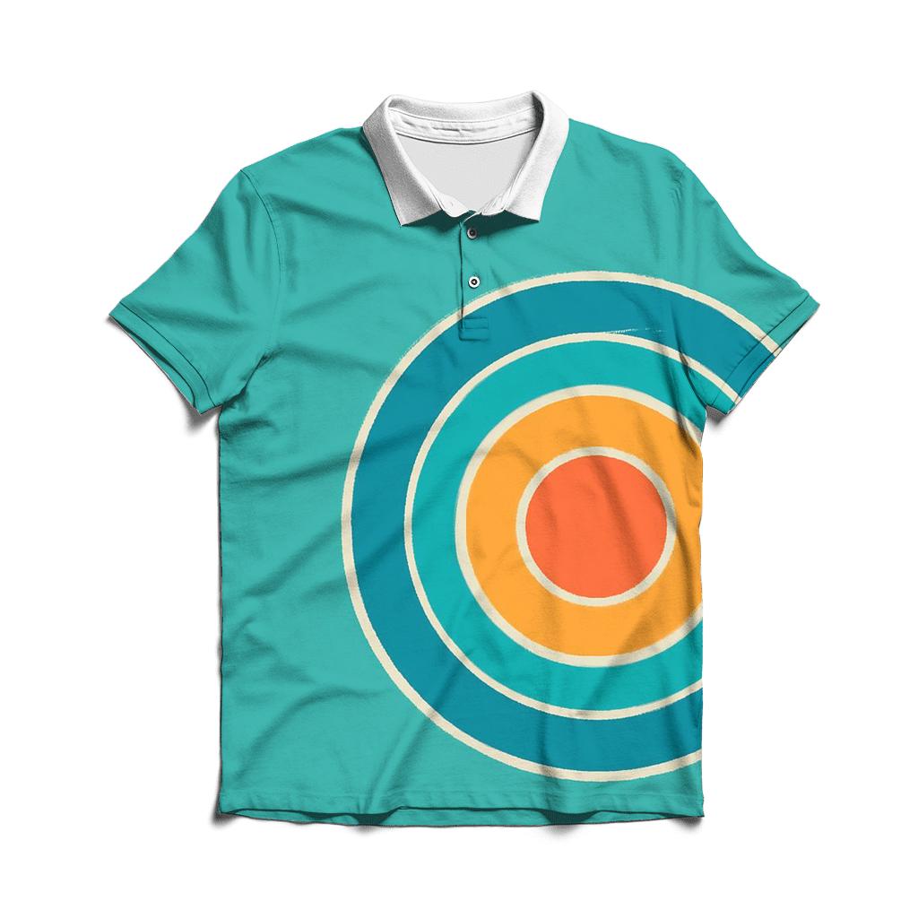 Binary Star Bullseye Offset Halo stylish collar polo tees