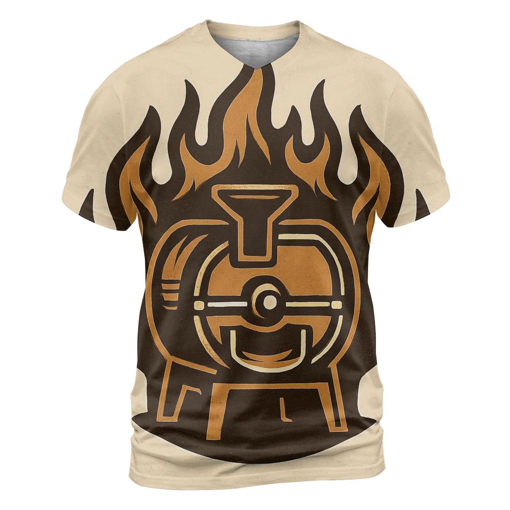 Roaster Flame Crest unique graphic print tees