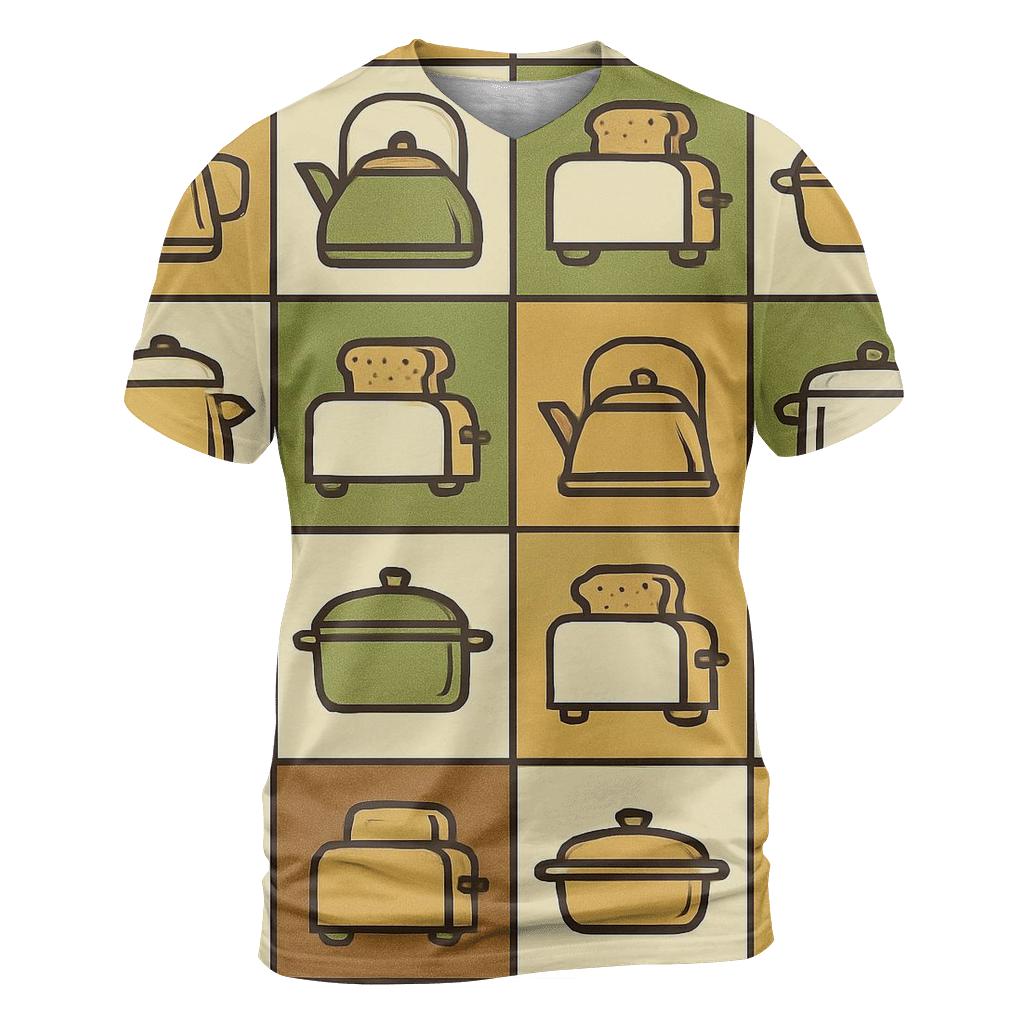 Avocado Kitchen Tile Groove artistic all-over print tops