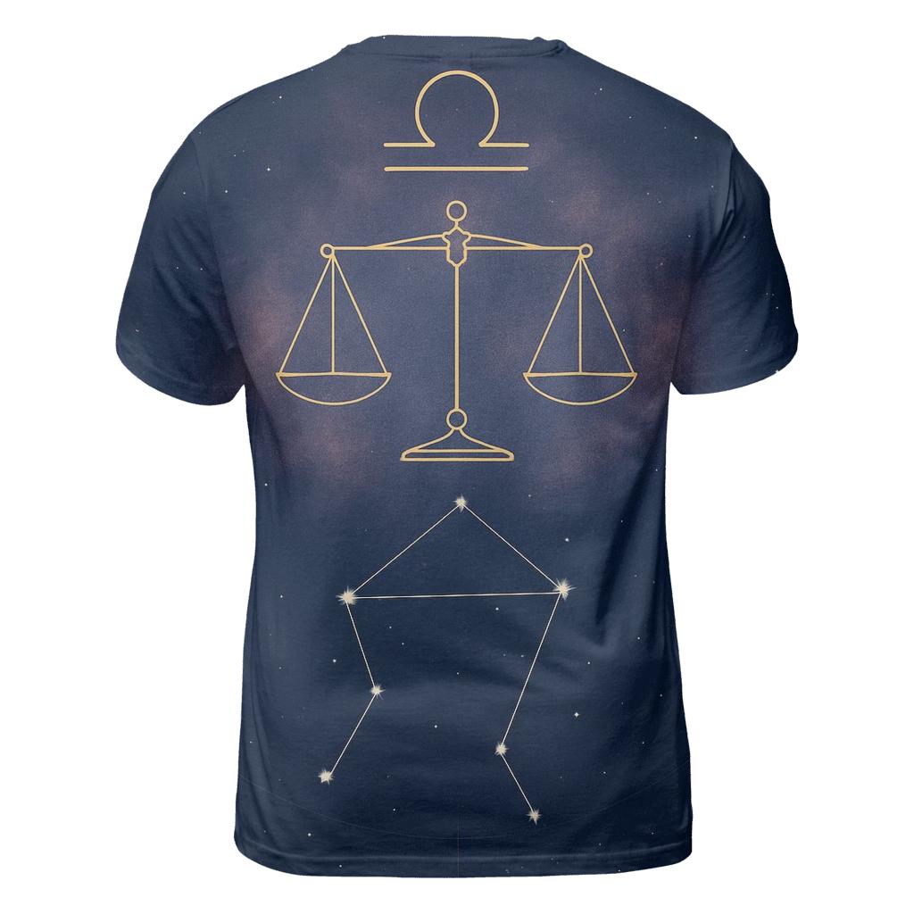 Libra Equinox Balance Star Chart custom all-over print shirts