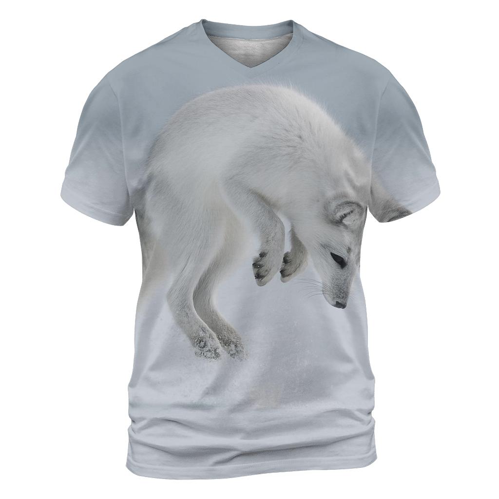Frostline Forager Arctic Fox unique graphic print tees