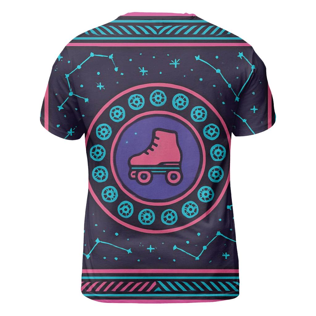 Laser Roller Rink Constellations artistic all-over print tops