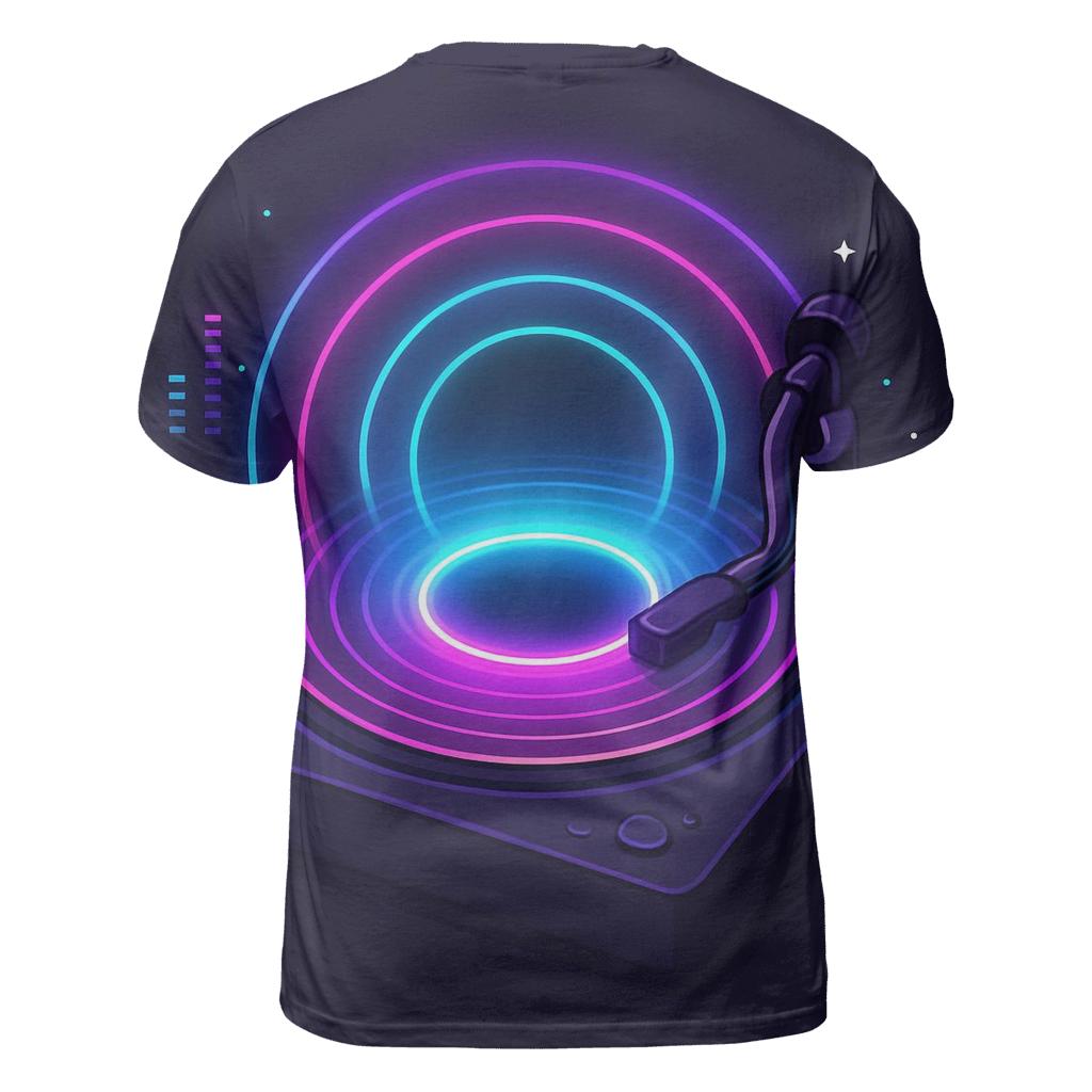 Neon Turntable Portal personalized full print shirts
