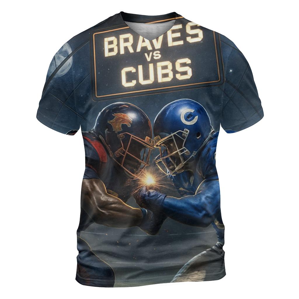 Astro Helmet Clash Braves Versus Cubs creative print fashion shirts