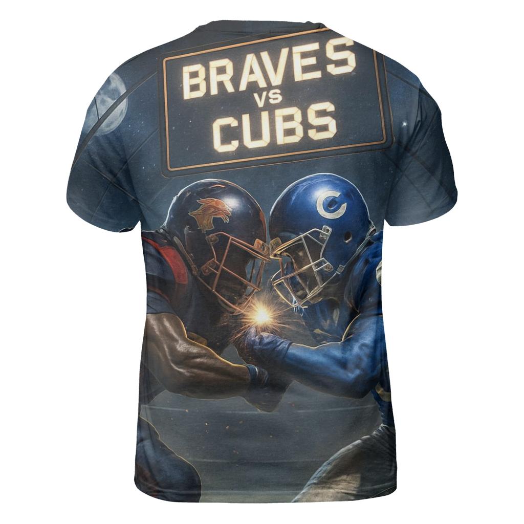Astro Helmet Clash Braves Versus Cubs creative print fashion shirts