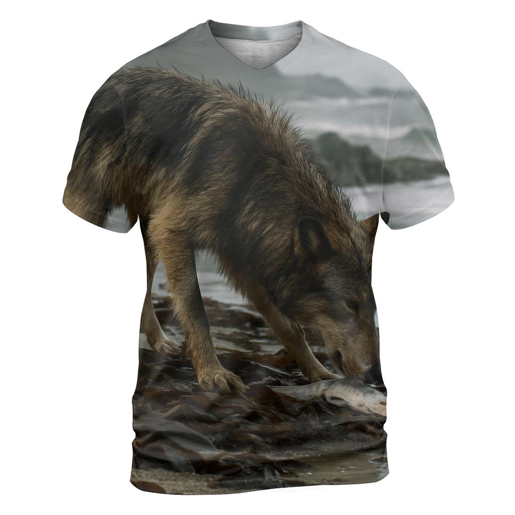 Coastal Wolf Kelp Forage personalized full print shirts