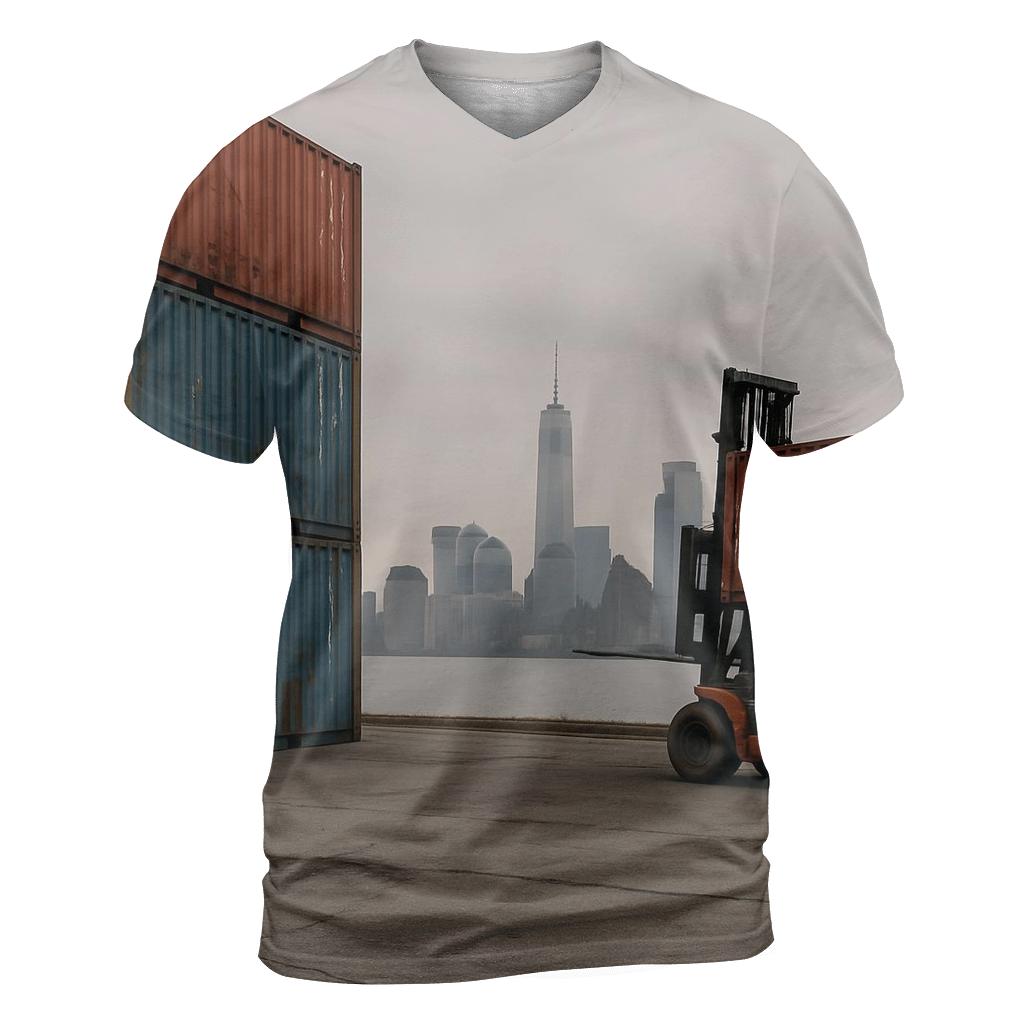 Maritime Freight Foreground At Red Hook unique graphic print tees