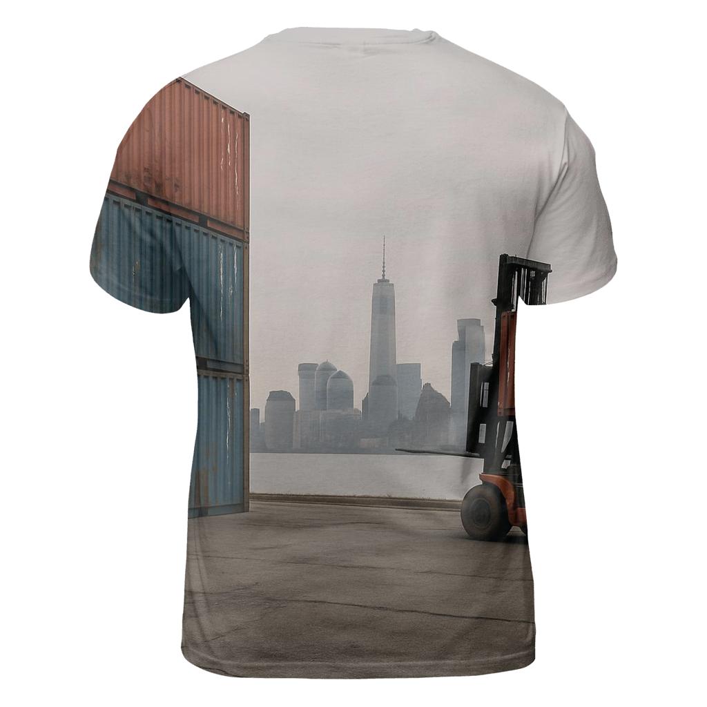 Maritime Freight Foreground At Red Hook unique graphic print tees