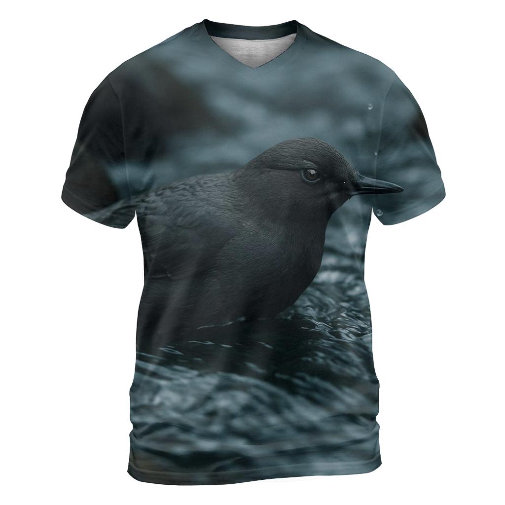 River Glasshead American Dipper vibrant all-over design tees