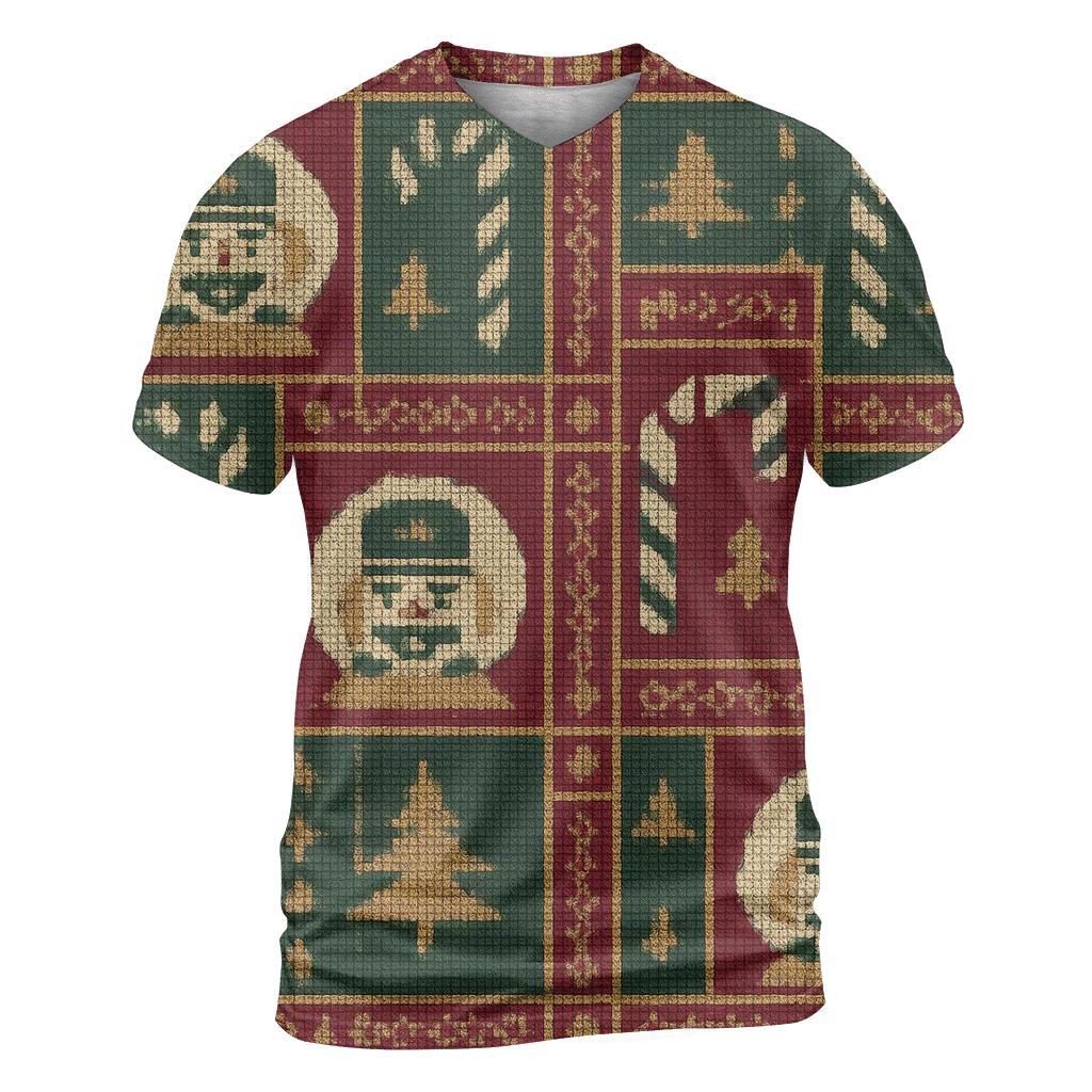 Nutcracker Snow Globe Panel Quilt Design artistic all-over print tops