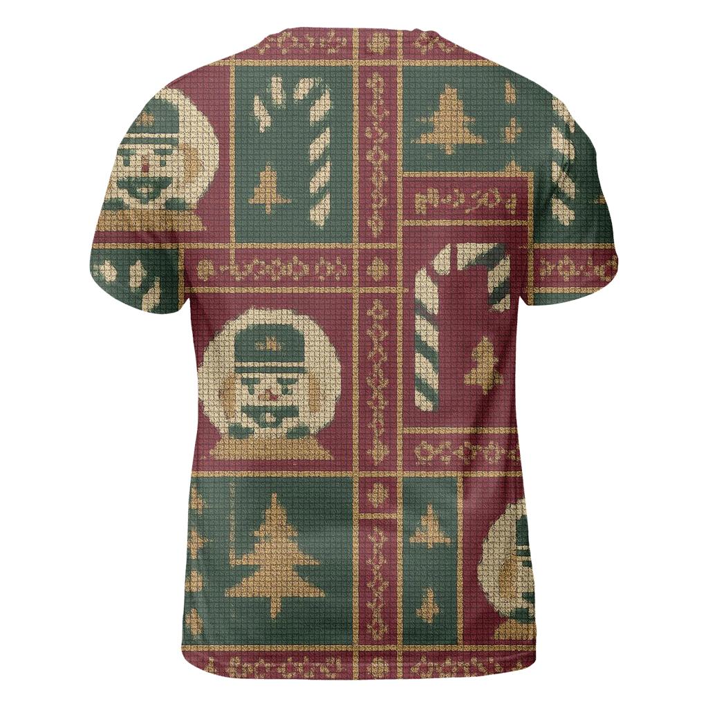 Nutcracker Snow Globe Panel Quilt Design artistic all-over print tops