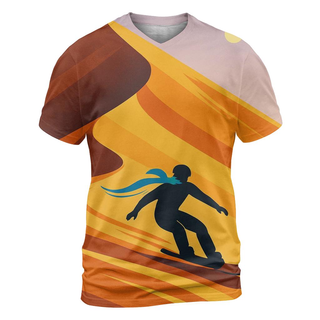 Desert Dune Sandboarding Slalom unique graphic print tees