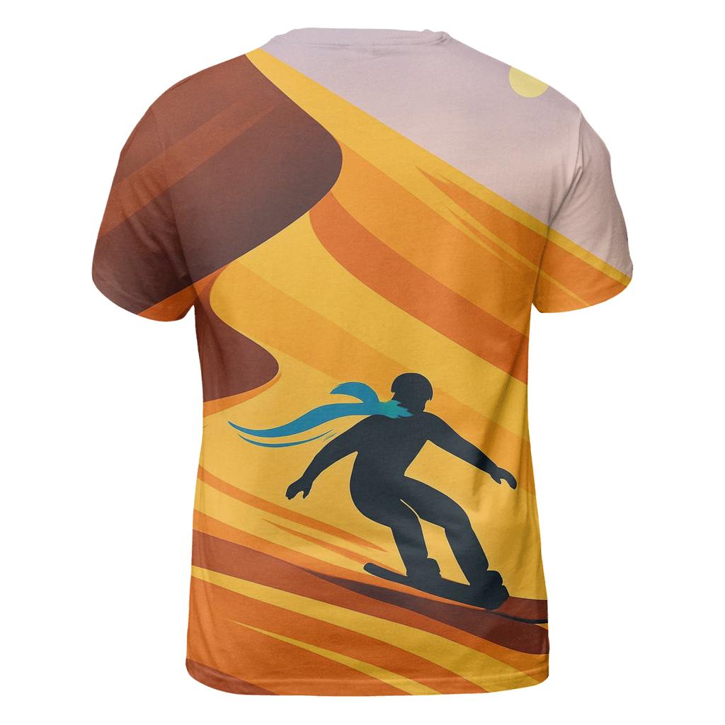 Desert Dune Sandboarding Slalom unique graphic print tees