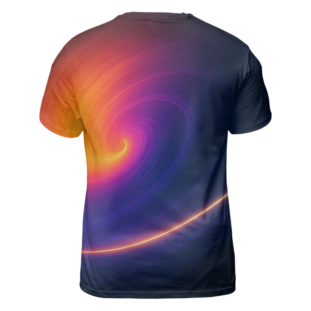 Solar Flare Ring Gradient artistic all-over print tops
